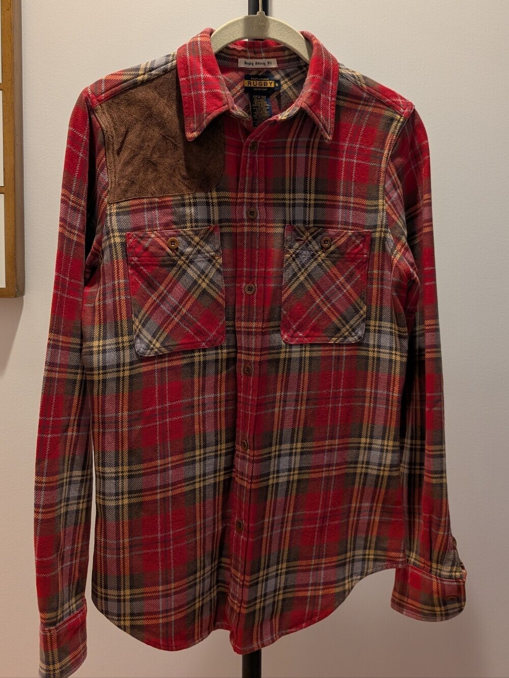 Ralph Lauren Rugby Women's Skinny Fit Plaid Flannel Shooting Shirt Sz 6